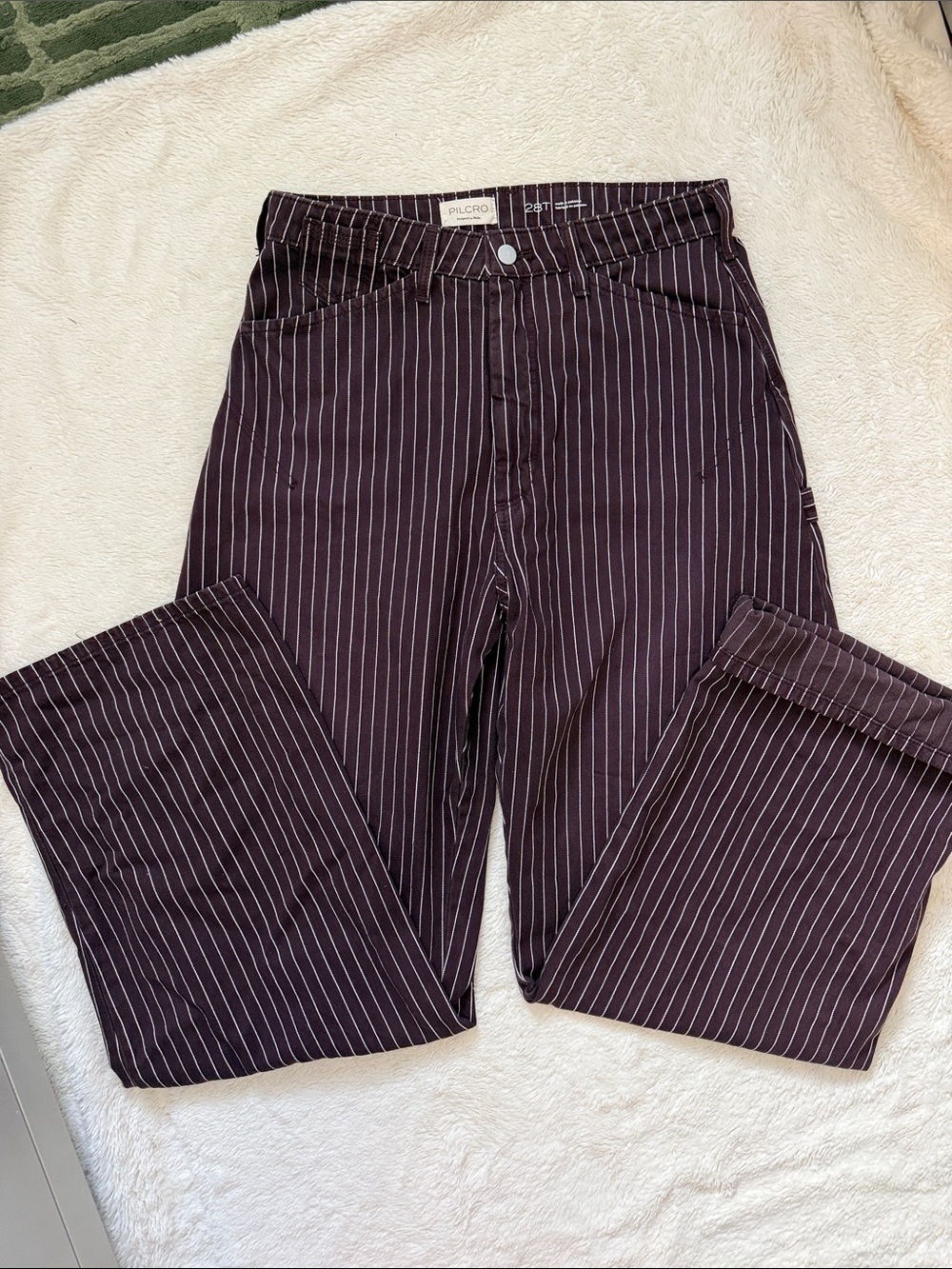 Brown Stripe Pilcro Kayden High Rise Carpenter Jean